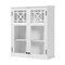 Alaterre Furniture Derby 27"W x 29"H Wall Mounted Bath Storage Cabinet with Glass Cabinet Doors ANDE76WH - alternate 8
